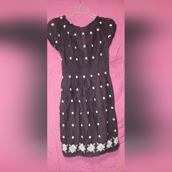 Cute Options Brown Polka Dot Dress S - Picture 5 of 5